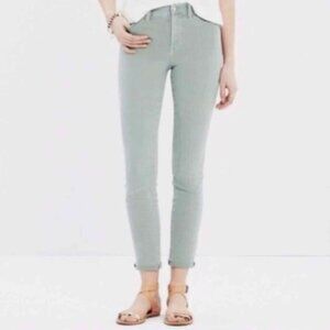 Madewell Women's 9" High Riser Skinny Green Jeans Size 28 Hipster